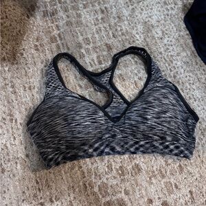 PINK Victoria's Secret Black and Gray Sports Bra